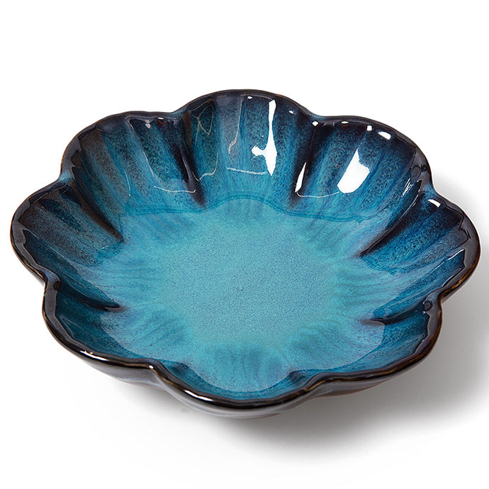 Dark Blue Flower Plate