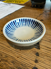 Load image into Gallery viewer, blue stripe bowl/dish
