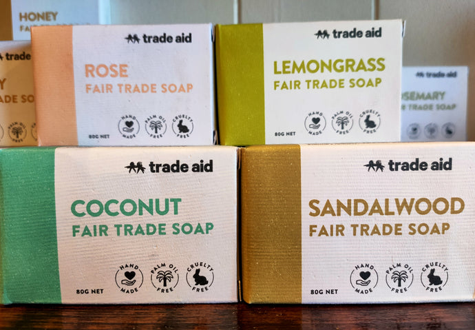 Trade Aid Soaps. Various.