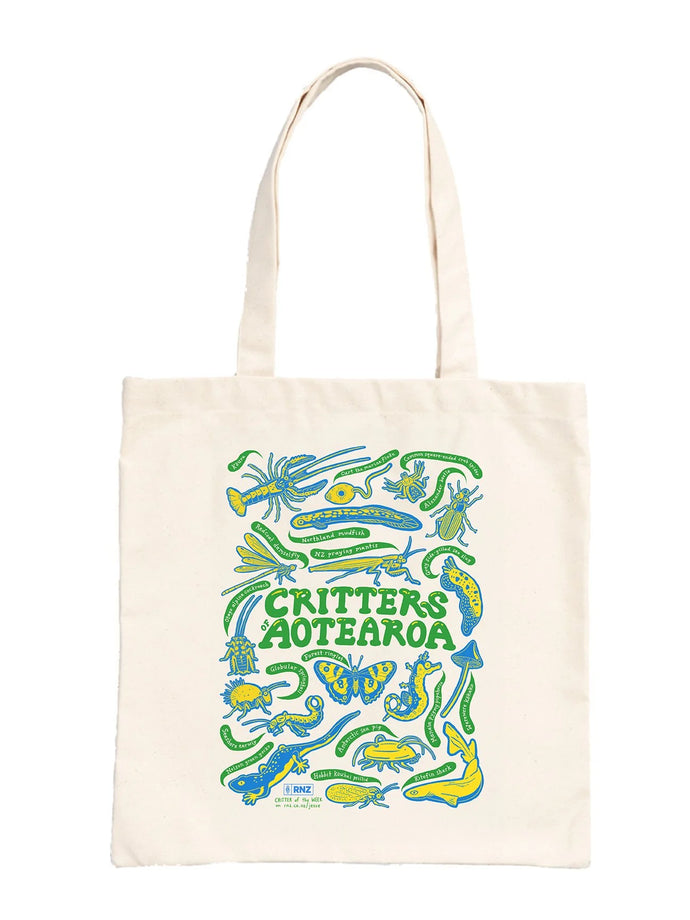 Critters of Aotearoa - Tote Bag. White