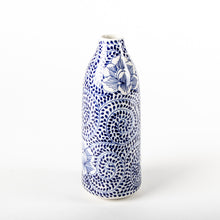 Load image into Gallery viewer, Tall Blue &amp; White Vase
