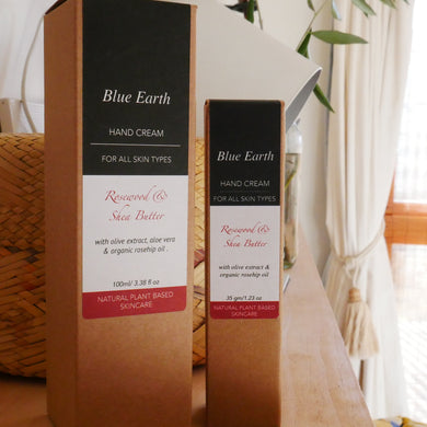 Blue Earth Hand Cream, organic ingredients, supporting local businesses in NZ