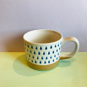 Cup - Blue and White Raindrops Cup